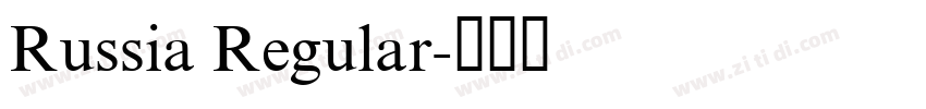 Russia Regular字体转换